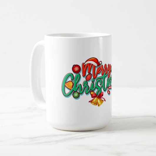Frohe Weihnachten Kaffeetasse (Vorderseite Links)