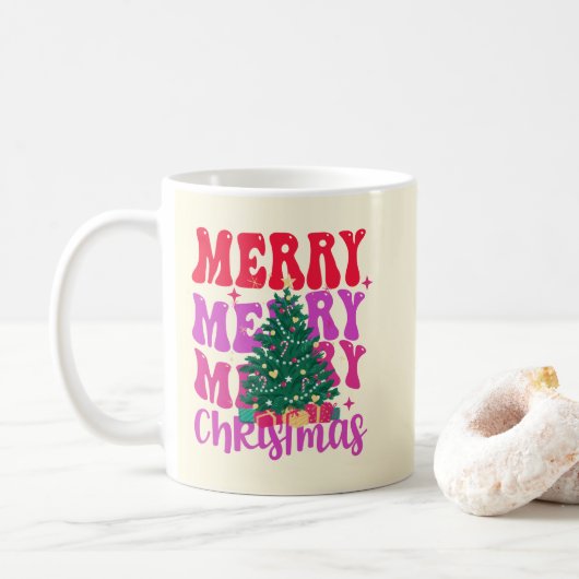 Frohe Weihnachten Kaffeetasse (Mit Donut)