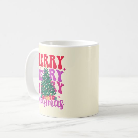 Frohe Weihnachten Kaffeetasse (Vorderseite Links)