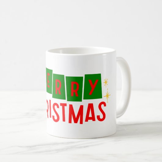 Frohe Weihnachten Kaffeetasse (VorderseiteRechts)