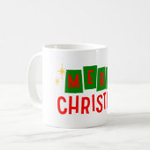 Frohe Weihnachten Kaffeetasse (Vorderseite Links)