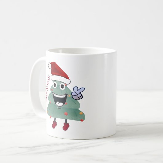 Frohe Weihnachten Kaffeetasse (Vorderseite Links)