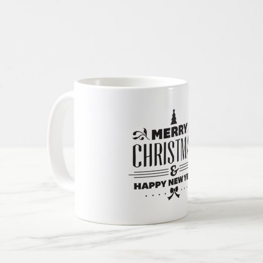 Frohe Weihnachten Kaffeetasse (Vorderseite Links)