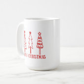 Frohe Weihnachten Kaffeetasse (Vorderseite Links)