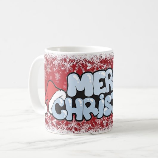 Frohe Weihnachten Kaffeetasse (Vorderseite Links)