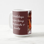 Frohe Weihnachten Kaffeetasse (Vorderseite Links)