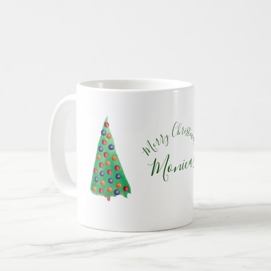 Frohe Weihnachten Kaffeetasse (Vorderseite Links)