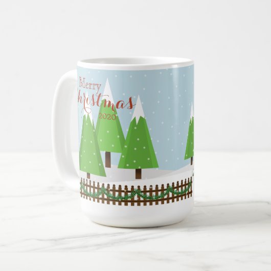 Frohe Weihnachten Kaffeetasse (Vorderseite Links)