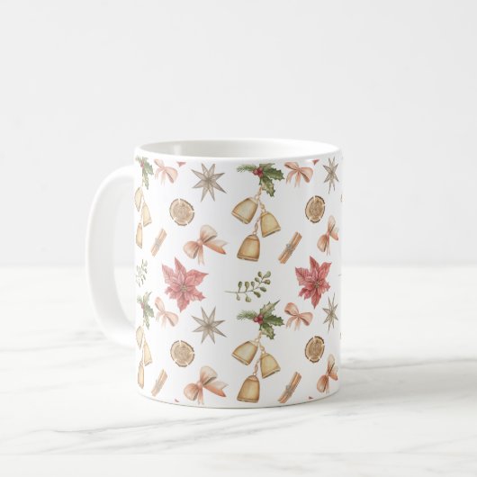 Frohe Weihnachten Kaffeetasse (Vorderseite Links)