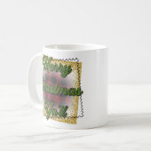 Frohe Weihnachten Kaffeetasse (Vorderseite Links)