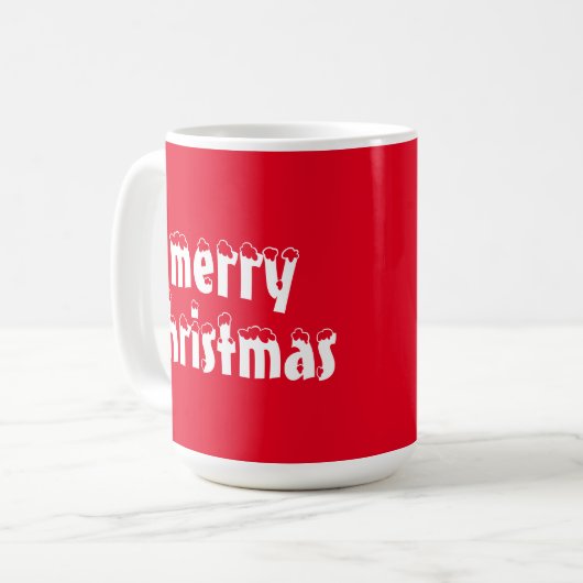 Frohe Weihnachten Kaffeetasse (Vorderseite Links)