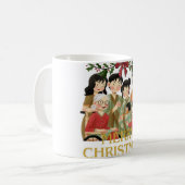 frohe Weihnachten Kaffeetasse (Vorderseite Links)