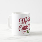 Frohe Weihnachten Kaffeetasse (Vorderseite Links)