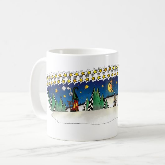 Frohe Weihnachten Kaffeetasse (Vorderseite Links)
