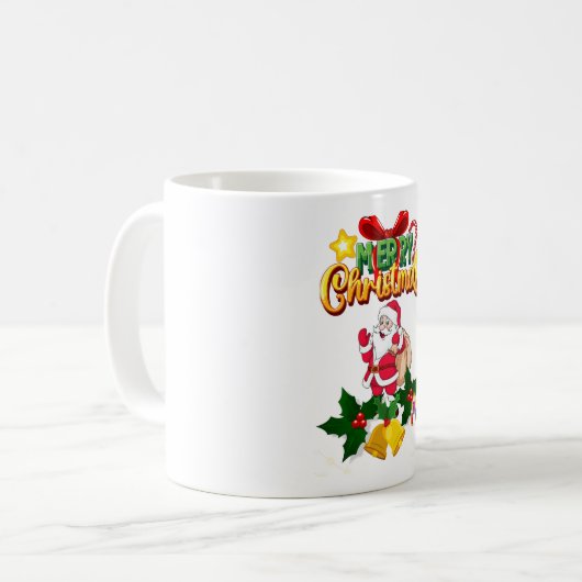 frohe Weihnachten Kaffeetasse (Vorderseite Links)