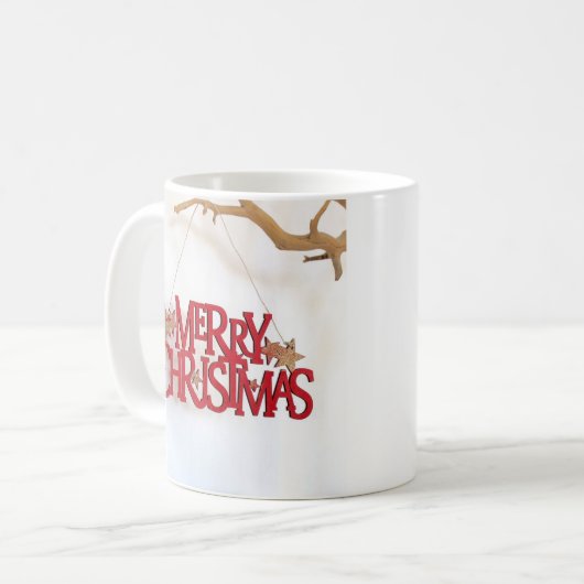 Frohe Weihnachten Kaffeetasse (Vorderseite Links)