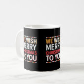 Frohe Weihnachten Kaffeetasse (Vorderseite Links)