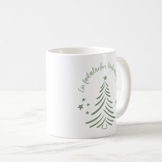 Frohe Weihnachten Kaffeetasse (VorderseiteRechts)