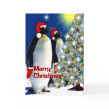 Frohe Weihnachten - Kaiser-Pinguine