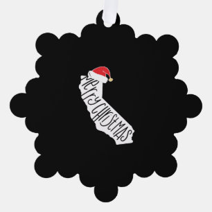 Frohe Weihnachten Kalifornien Ornament Karte
