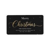 Frohe Weihnachten Kalligrafie I Rücksendeadresse E Adressaufkleber (Vorne)