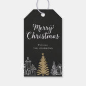 Frohe Weihnachten Kalligrafie Schriftzug Feiertag Geschenkanhänger (Vorderseite)