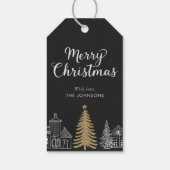Frohe Weihnachten Kalligrafie Schriftzug Feiertag Geschenkanhänger (Rückseite)