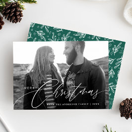 Frohe Weihnachten Kalligrafie-Script-Overlay-Foto