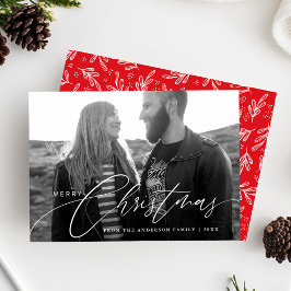 Frohe Weihnachten Kalligrafie-Script Overlay Foto