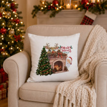 Frohe Weihnachten Kamin Rentier