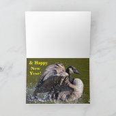 Frohe Weihnachten Kanada Gänse Landung auf dem Tei (Innenseite)