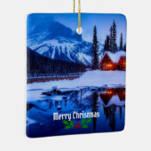 Frohe Weihnachten! Kanadischer Sonnenuntergang, Keramikornament (Rechts)