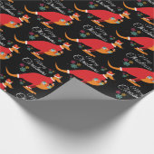 Frohe Weihnachten Kangaroo Muster Wrapping Paper Geschenkpapier (Ecke)