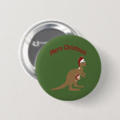 Frohe Weihnachten Kangaroos Button (Vorne & Hinten)