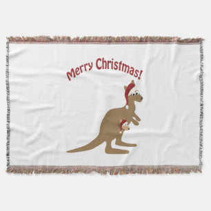 Frohe Weihnachten Kangaroos Decke