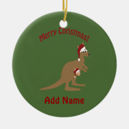 Frohe Weihnachten Kangaroos Keramikornament