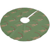 Frohe Weihnachten Kangaroos Polyester Weihnachtsbaumdecke (Schrägansicht)