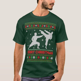 Frohe Weihnachten Karate Xmas Ugly Santa 1 T-Shirt