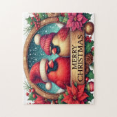 Frohe Weihnachten Kardinäle Puzzle (Vertikal)