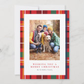 Frohe Weihnachten kariert ein Foto (Vorderseite)