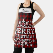 Frohe Weihnachten kariert Schürze (InSitu)