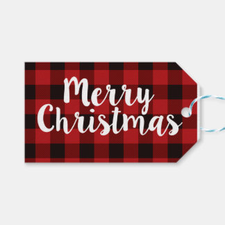 Frohe Weihnachten Kariert | Tags Geschenkanhänger