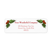 Frohe Weihnachten Kariert und Holly | Rücksendung (Vorne)