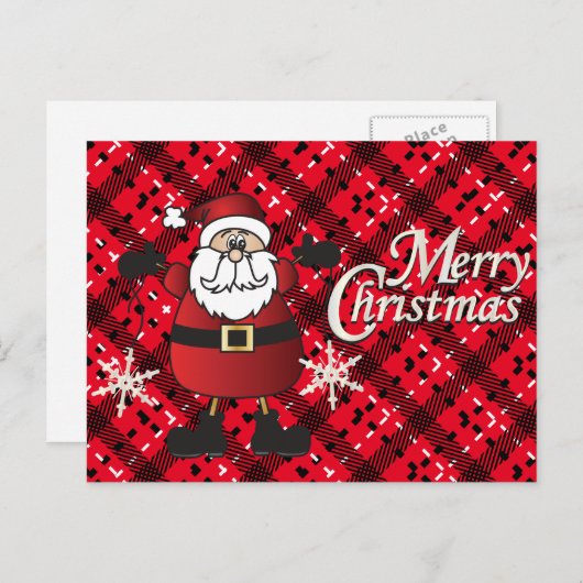 Frohe Weihnachten Kariert Weihnachten Weihnachtsma (Vorne/Hinten)