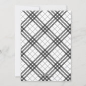 Frohe Weihnachten Karierte Fotokarte (Rückseite)