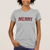 Frohe Weihnachten Karierte Frauen T-Shirt (Vorderseite)