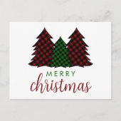 Frohe Weihnachten Karierte Muster Weihnachtsbaum (Vorderseite)