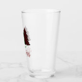 Frohe Weihnachten Karierte Muster Weihnachtsbaum Glas (Links)