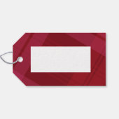 Frohe Weihnachten karierte Rot personalisiert Geschenkanhänger (Rückseite Horizontal)
