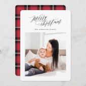 Frohe Weihnachten karierte Weihnachts-Weihnachtsfe (Vorne/Hinten)